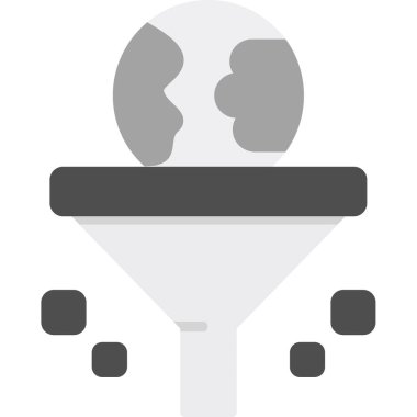 Uydu düz vektör simgesi