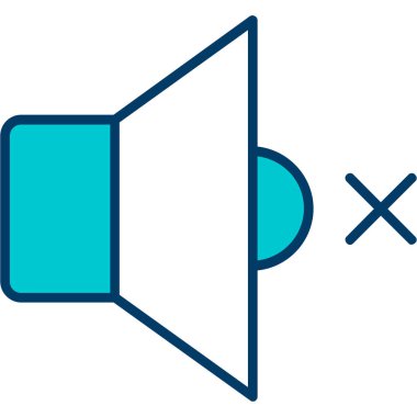 megafon ikonu. Basit resimleme