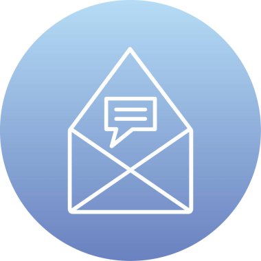 ileti ikonu vektör illüstrasyonu