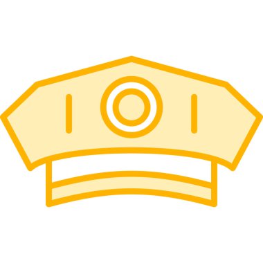 askeri başlık düz vektör simgesi