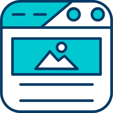 Tarayıcı internet tarayıcı simgesi doldurulmuş ana hatlar biçiminde