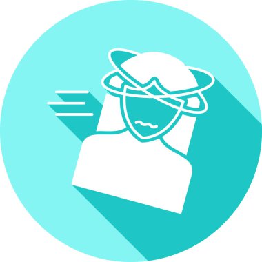 Maskeli bir kadının vektör çizimi