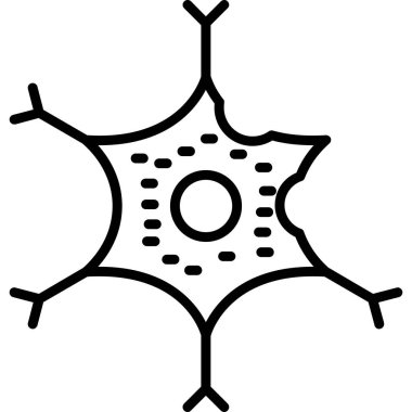 bakteri mikroorganizma simgesi ana hat biçiminde