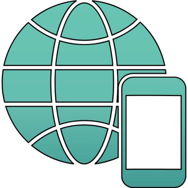 Smartphone Simgesi, vektör illüstrasyonu