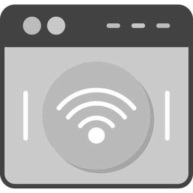 Kablosuz ağ ikonu, vektör illüstrasyonu. düz tasarım biçimi