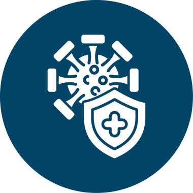 Modern b 'nin vektör illüstrasyonu ikon tıbbi kalkanından yoksun