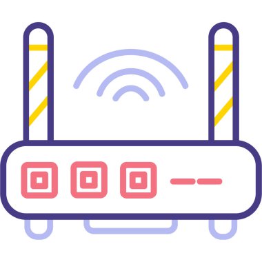 Kablosuz yönlendirici simgesi. Basit resimleme