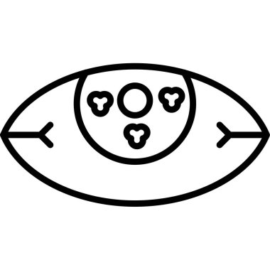 Göz görme ikonu. Beyaz arkaplanda izole edilmiş web tasarımı için özet görme vektörü simgesi