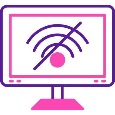 Kablosuz. Web simgesi basit illüstrasyon