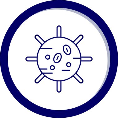 Virüs simgesinin vektör illüstrasyonu