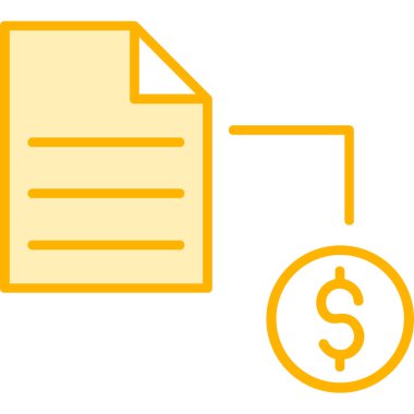 İş belge düz vektör simgesi