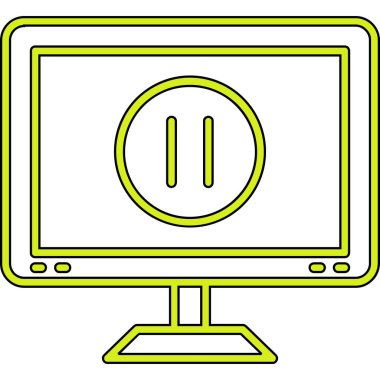 Bilgisayar ekranı. Web simgesi vektör illüstrasyonu