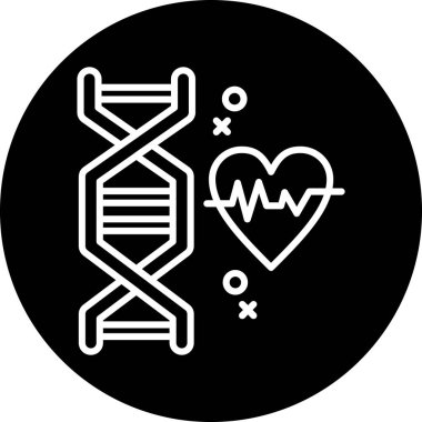Bir DNA simgesinin vektör illüstrasyonu