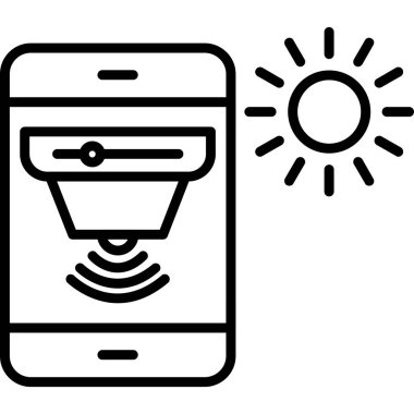 Akıllı saat. Web simgesi basit illüstrasyon