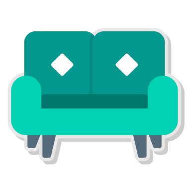 mobilya renkli vektör simgesi