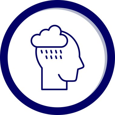 beyin ikonu vektör illüstrasyonu