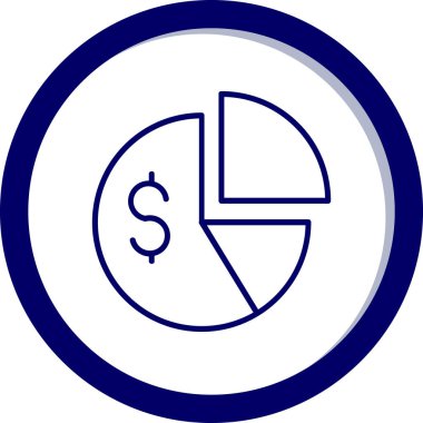 Pasta grafik vektör simgesi. Düz yuvarlak bika biçimi, beyaz arkaplanda izole edilmiş simge ve yuvarlak bir ikon simgesidir. kullanılacak şekilde tasarlandı