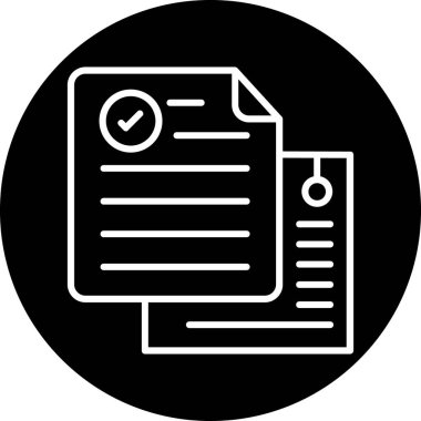 Belge. Web simgesi basit illüstrasyon