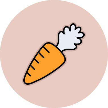 Havuç simgesi vektör illüstrasyonu