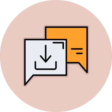 Kişisel ve ticari kullanım için mesaj vektör simgesi simgesi vektör çizimi..