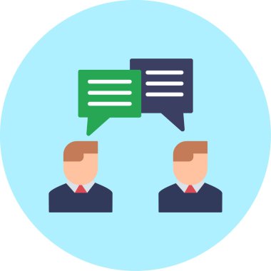 iş iletişimi tartışma simgesi