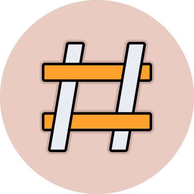 Çit. Web simgesi basit illüstrasyon