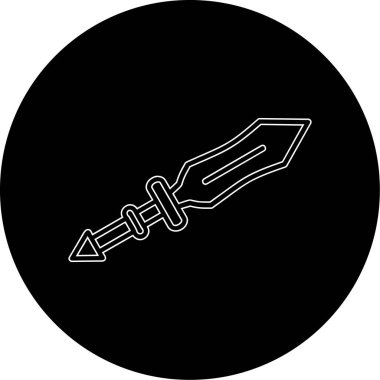 kılıç simgesi vektör illüstrasyonu