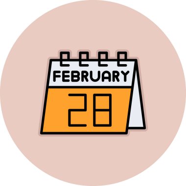 Takvim simgesi tasarımı, vektör illüstrasyonu