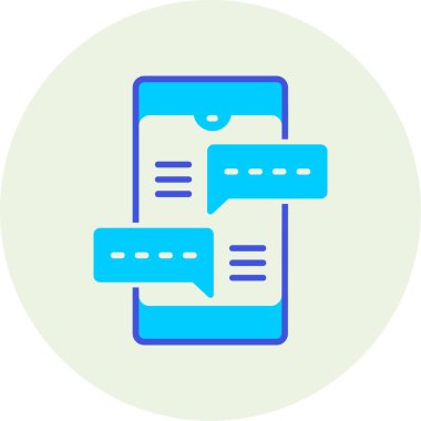 Konuş. Web simgesi basit illüstrasyon