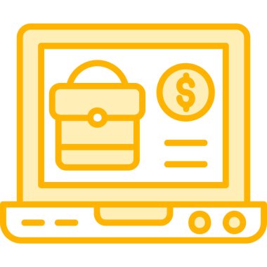 Para için. Web simgesi basit illüstrasyon