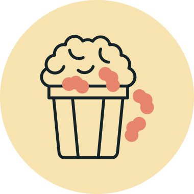 Çörek. Web simgesi basit illüstrasyon