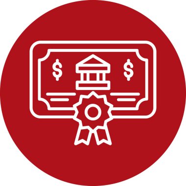 Banka. Web simgesi basit illüstrasyon