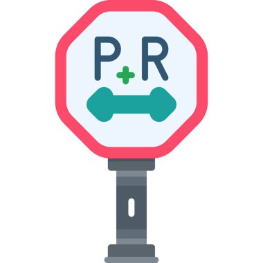 Park ediyor. Web simgesi basit illüstrasyon