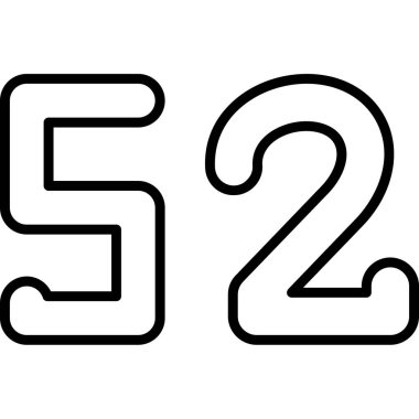 6 numaralı simge vektör çizgisi