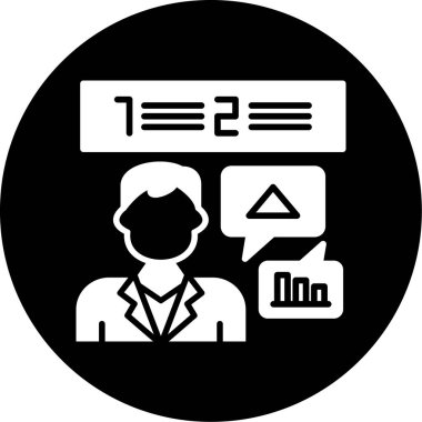 Takvimi, mesajı, konuşma baloncuğu ve metni olan insanın vektör simgesi