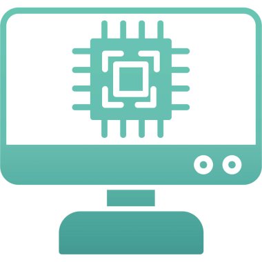 Çip. Web simgesi basit illüstrasyon