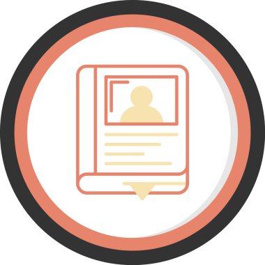 Hesap kartı simgesi ve vektör illüstrasyonu beyaz arkaplanda izole edildi