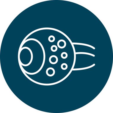 Şirin bir balık simgesinin vektör çizimi