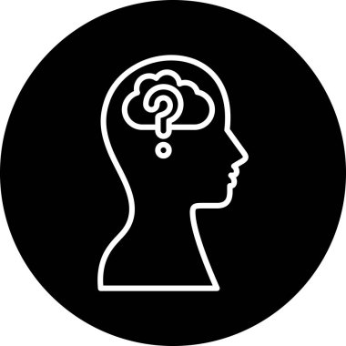  Hafıza Kaybı web simgesi, vektör illüstrasyonu