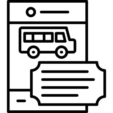 bus simgesi, vektör illüstrasyonu