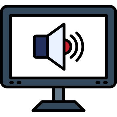 bilgisayar simgesi basit vektör illüstrasyonu