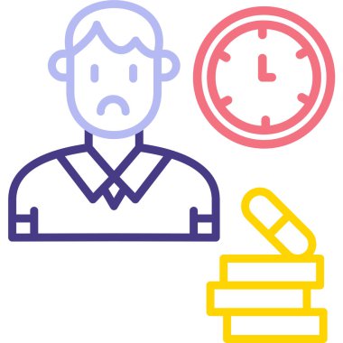 İş adamının son teslim tarihi renk simgesi