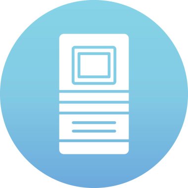 Benzersiz Gazete Vektör Satırı Simgesi