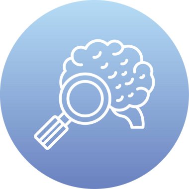 Beyin. Web simgesi basit illüstrasyon