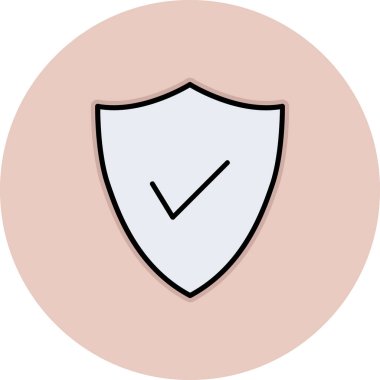 kalkan ağ simgesi basit illüstrasyon