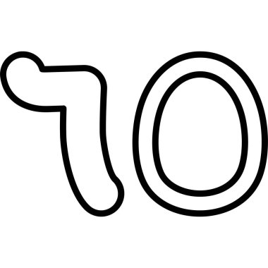 8 numaralı çizgi vektör simgesi