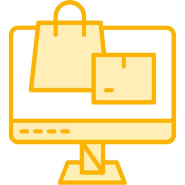 İnternetten alışveriş. Basit simge