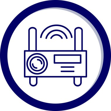 Radyo. Web simgesi basit illüstrasyon