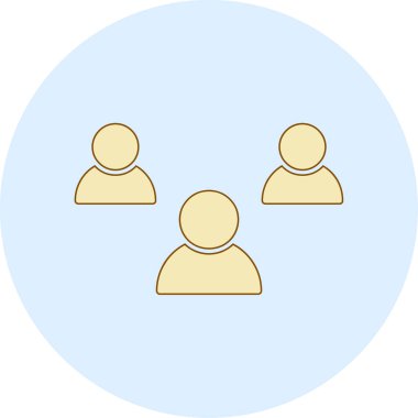 İnsanlar simge modern basit illüstrasyon vektörü