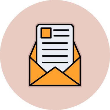 Harf sembolü vektör illüstrasyon tasarımı içeren zarf